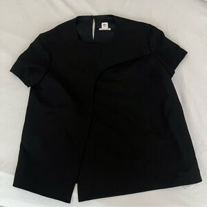 Hermes Black Wool and Silk Top
